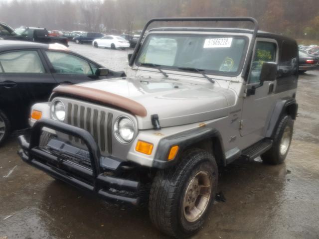 1J4FA49S8YP726639 - 2000 JEEP WRANGLER / GRAY photo 2