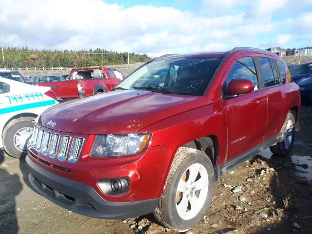 1C4NJDAB9FD100917 - 2015 JEEP COMPASS SP RED photo 2
