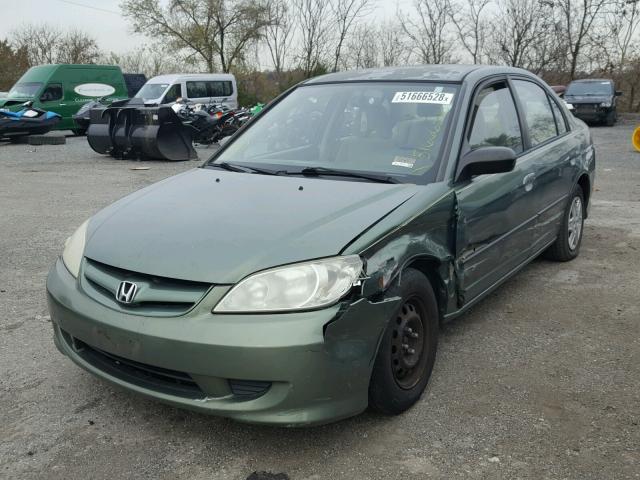 2HGES16354H606582 - 2004 HONDA CIVIC DX V GREEN photo 2