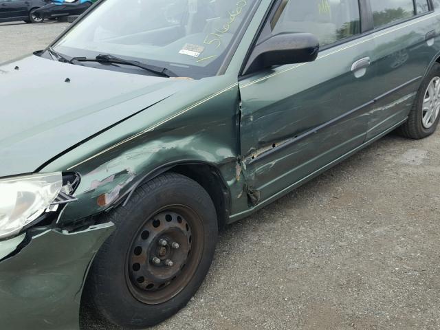 2HGES16354H606582 - 2004 HONDA CIVIC DX V GREEN photo 9