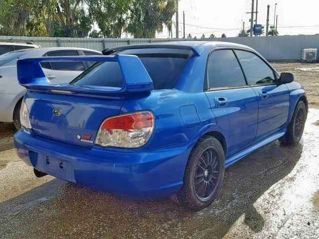 JF1GD76657L525982 - 2007 SUBARU IMPREZA WR BLUE photo 4