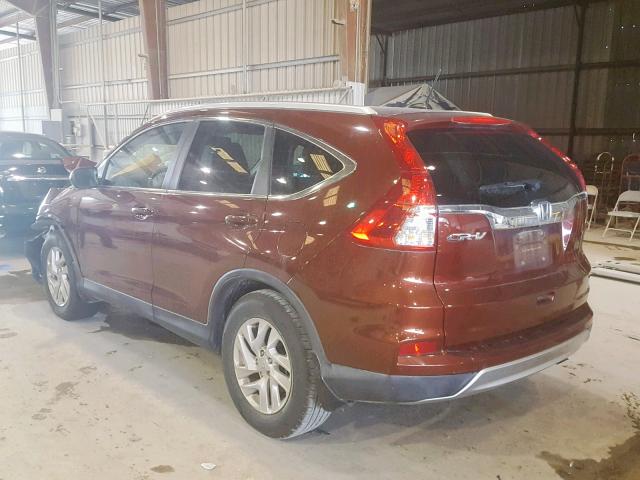 2HKRM3H79FH501849 - 2015 HONDA CR-V EXL BURGUNDY photo 3