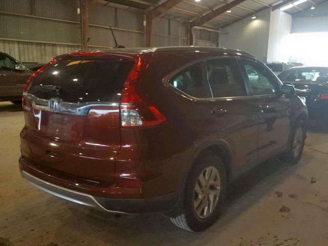 2HKRM3H79FH501849 - 2015 HONDA CR-V EXL BURGUNDY photo 4