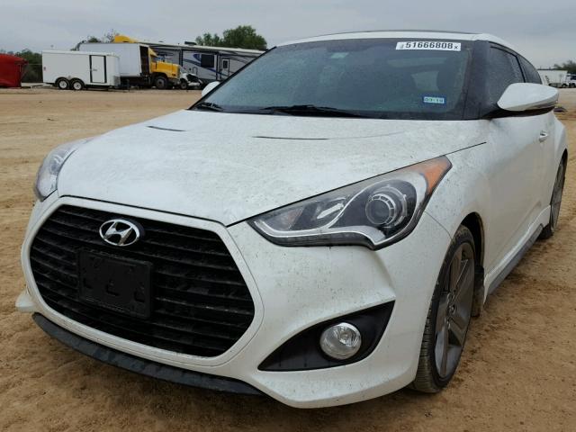 KMHTC6AE6EU197785 - 2014 HYUNDAI VELOSTER T WHITE photo 2