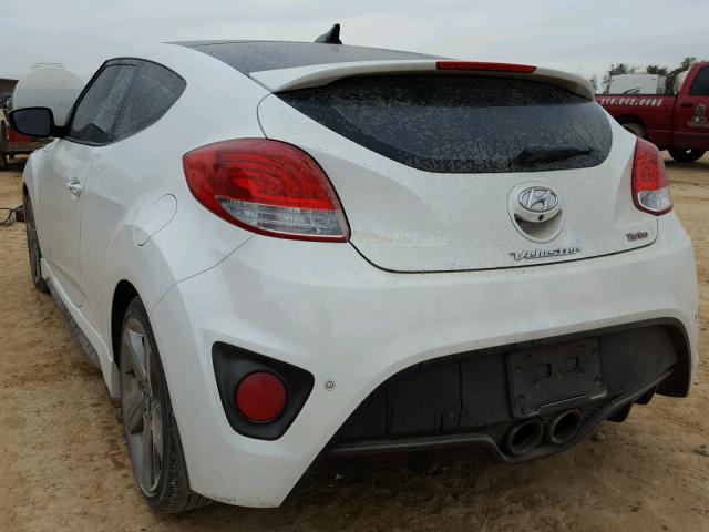 KMHTC6AE6EU197785 - 2014 HYUNDAI VELOSTER T WHITE photo 3