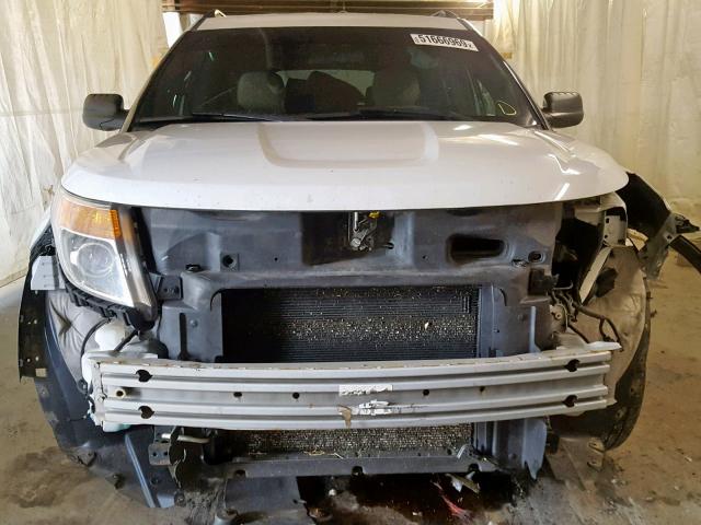 1FM5K8B84EGB57672 - 2014 FORD EXPLORER WHITE photo 9