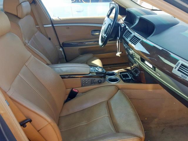 WBAHN83577DT65625 - 2007 BMW 750 GRAY photo 5