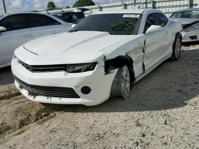 2G1FB1E32F9258671 - 2015 CHEVROLET CAMARO LS WHITE photo 2