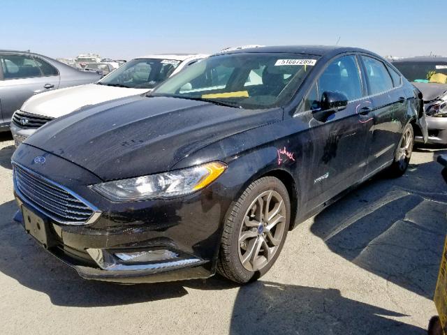 3FA6P0LU0HR182725 - 2017 FORD FUSION SE BLACK photo 2