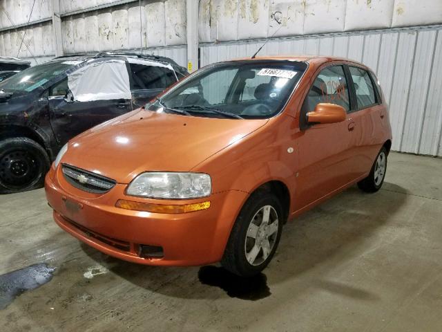 KL1TD66627B729025 - 2007 CHEVROLET AVEO BASE Narıncı foto 2