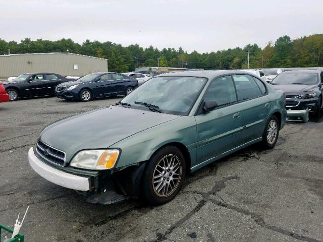 4S3BE635X37211304 - 2003 SUBARU LEGACY L GREEN photo 2