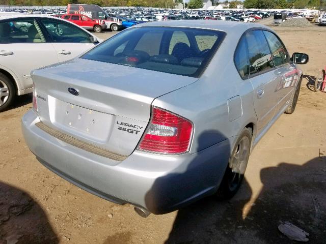 4S3BL676654210051 - 2005 SUBARU LEGACY GT SILVER photo 4