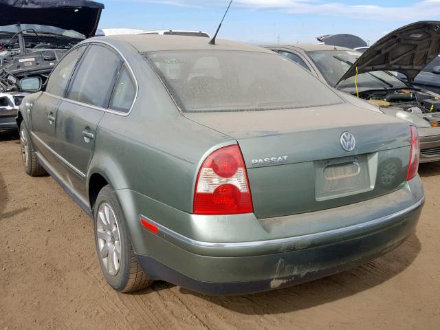 WVWPD63B43P186074 - 2003 VOLKSWAGEN PASSAT GLS GREEN photo 3