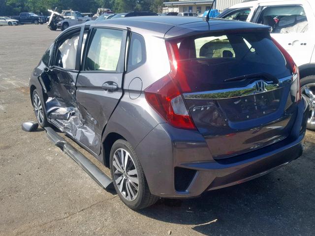 JHMGK5H81GS014227 - 2016 HONDA FIT EX GRAY photo 3