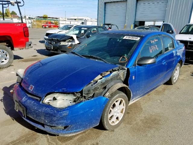 1G8AN12F74Z224911 - 2004 SATURN ION LEVEL BLUE photo 2