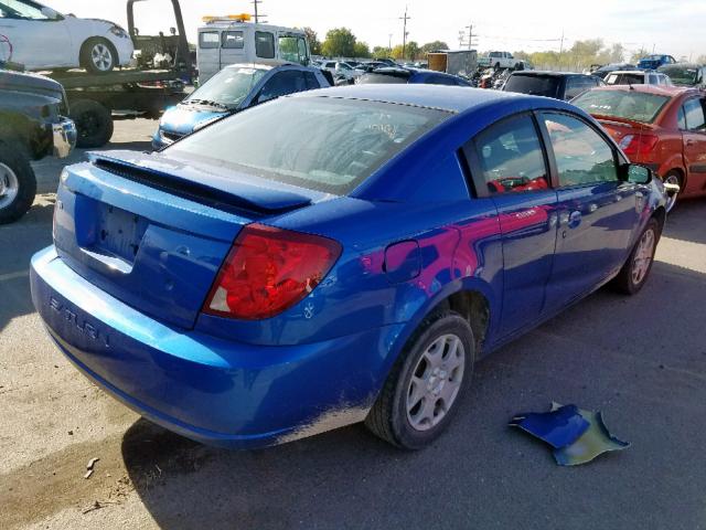1G8AN12F74Z224911 - 2004 SATURN ION LEVEL BLUE photo 4