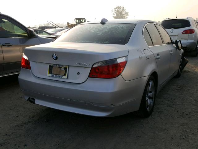 WBANE53526CK79290 - 2006 BMW 525 I SILVER photo 4