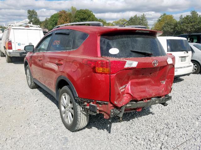 2T3DFREV2DW036475 - 2013 TOYOTA RAV4 LIMIT MAROON photo 3