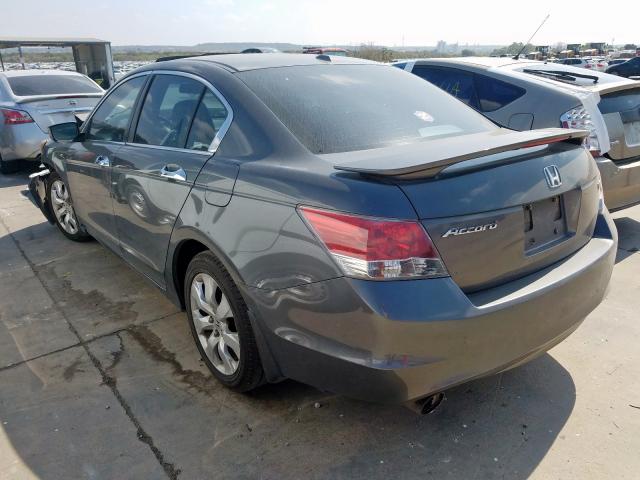 1HGCP36878A010751 - 2008 HONDA ACCORD EXL GRAY photo 3