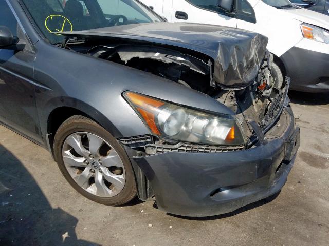 1HGCP36878A010751 - 2008 HONDA ACCORD EXL GRAY photo 9