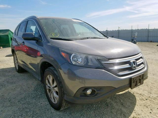 2HKRM4H76EH633522 - 2014 HONDA CR-V EXL GRAY photo 1