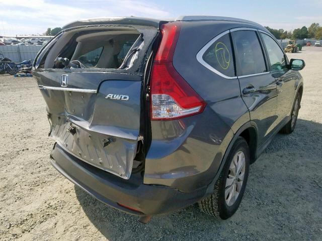 2HKRM4H76EH633522 - 2014 HONDA CR-V EXL GRAY photo 4