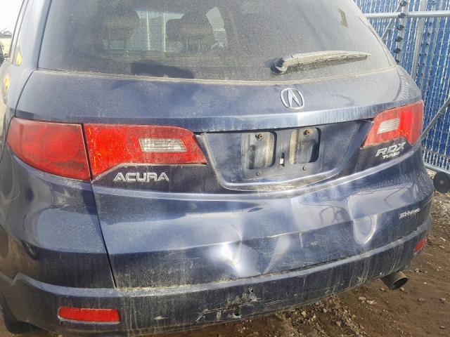 5J8TB18299A801490 - 2009 ACURA RDX BLUE photo 9