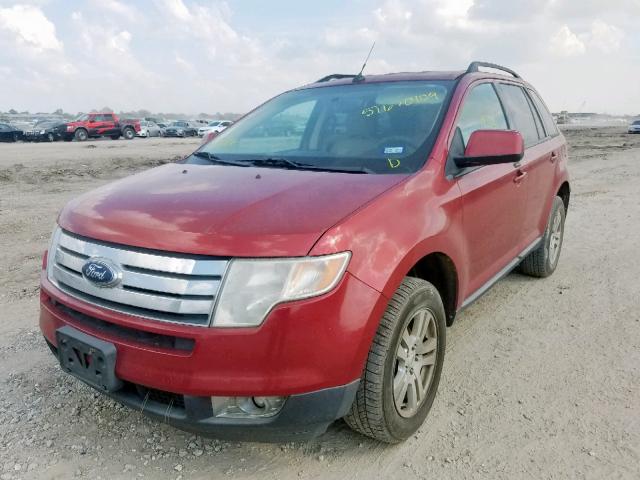 2FMDK38C38BB23146 - 2008 FORD EDGE SEL RED photo 2