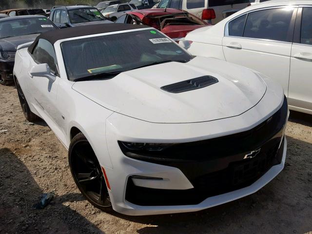 1G1FH3D70K0139164 - 2019 CHEVROLET CAMARO SS WHITE photo 1