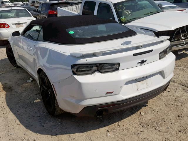 1G1FH3D70K0139164 - 2019 CHEVROLET CAMARO SS WHITE photo 3