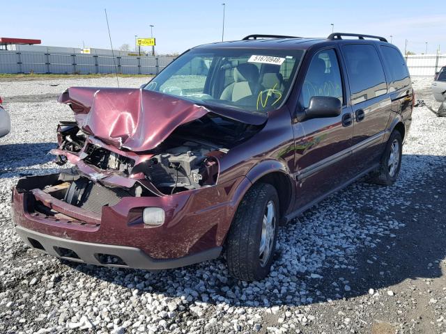 1GNDV231680189476 - 2008 CHEVROLET UPLANDER L MAROON photo 2