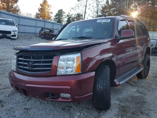 1GYEK63N02R123641 - 2002 CADILLAC ESCALADE L RED photo 2