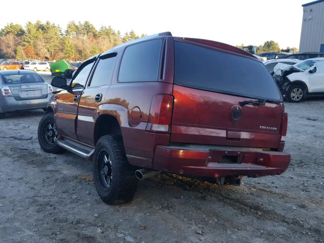 1GYEK63N02R123641 - 2002 CADILLAC ESCALADE L RED photo 3