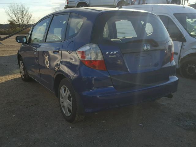 JHMGE8H21AS020878 - 2010 HONDA FIT BLUE photo 3