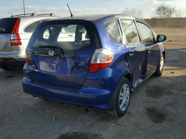 JHMGE8H21AS020878 - 2010 HONDA FIT BLUE photo 4