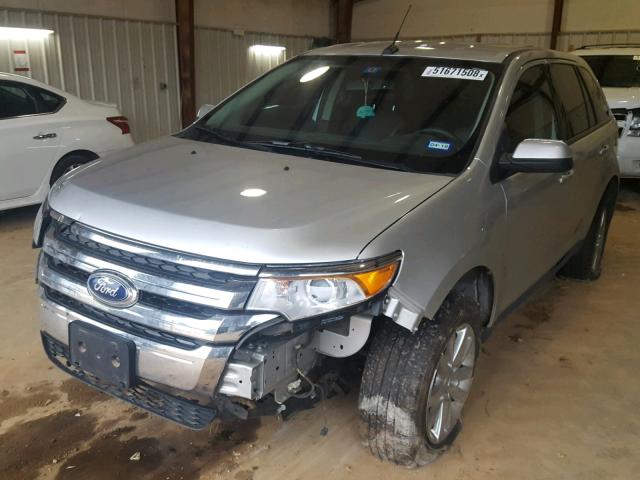 2FMDK3JC7DBE25429 - 2013 FORD EDGE SEL SILVER photo 2