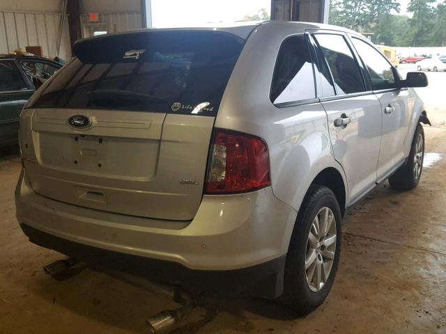 2FMDK3JC7DBE25429 - 2013 FORD EDGE SEL SILVER photo 4