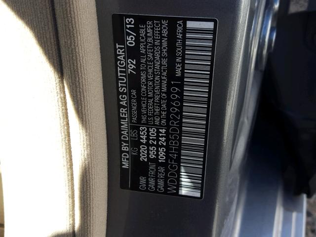 WDDGF4HB5DR296991 - 2013 MERCEDES-BENZ C 250 SILVER photo 10