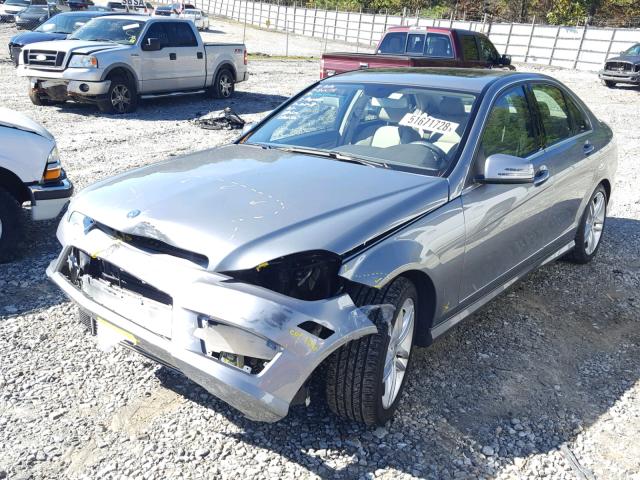 WDDGF4HB5DR296991 - 2013 MERCEDES-BENZ C 250 SILVER photo 2