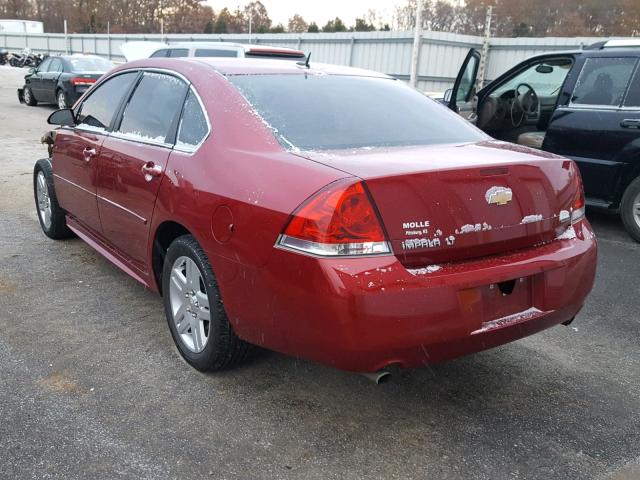 2G1WB5E38E1165724 - 2014 CHEVROLET IMPALA LIM RED photo 3