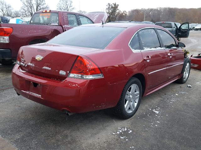 2G1WB5E38E1165724 - 2014 CHEVROLET IMPALA LIM RED photo 4