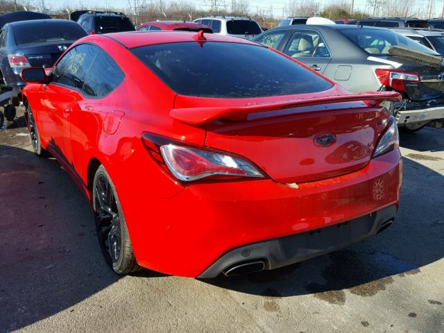 KMHHU6KJ6DU095531 - 2013 HYUNDAI GENESIS CO RED photo 3