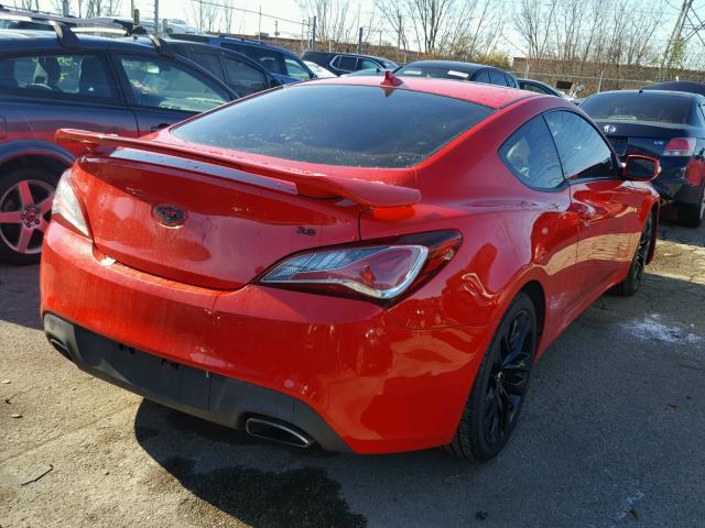 KMHHU6KJ6DU095531 - 2013 HYUNDAI GENESIS CO RED photo 4