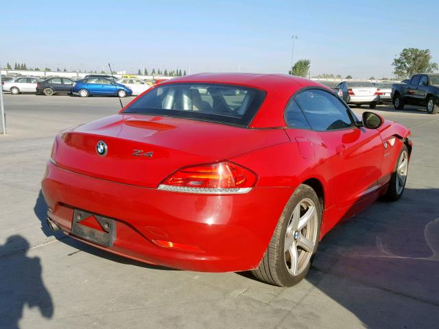 WBALM5C54BE378458 - 2011 BMW Z4 SDRIVE3 RED photo 4