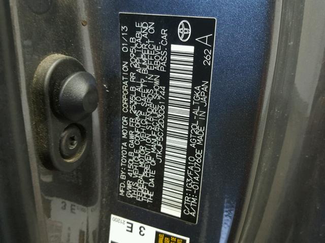 JTKJF5C72D3061744 - 2013 TOYOTA SCION TC Boz foto 10