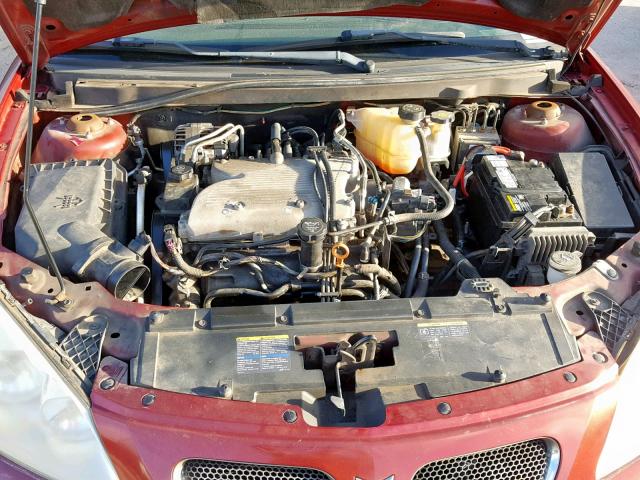 1G2ZH57N984293453 - 2008 PONTIAC G6 GT RED photo 7