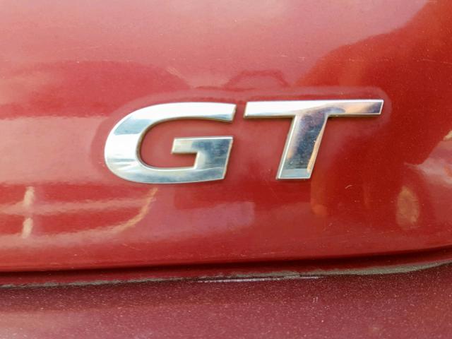 1G2ZH57N984293453 - 2008 PONTIAC G6 GT RED photo 9