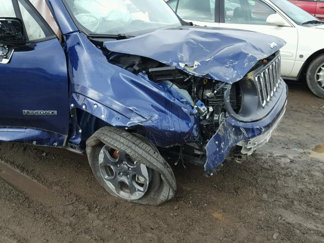 ZACCJBAB8HPG44695 - 2017 JEEP RENEGADE S BLUE photo 9