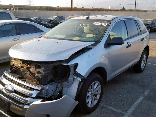 2FMDK3GC7EBA06957 - 2014 FORD EDGE SE SILVER photo 2