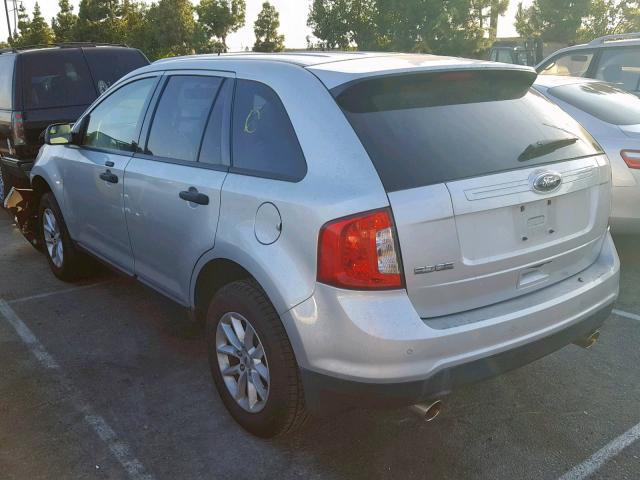 2FMDK3GC7EBA06957 - 2014 FORD EDGE SE SILVER photo 3